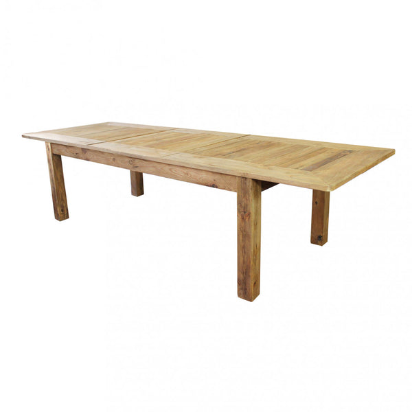 Tavolo allungabile da interno o esterno in legno di pino con piano in doghe Marilin