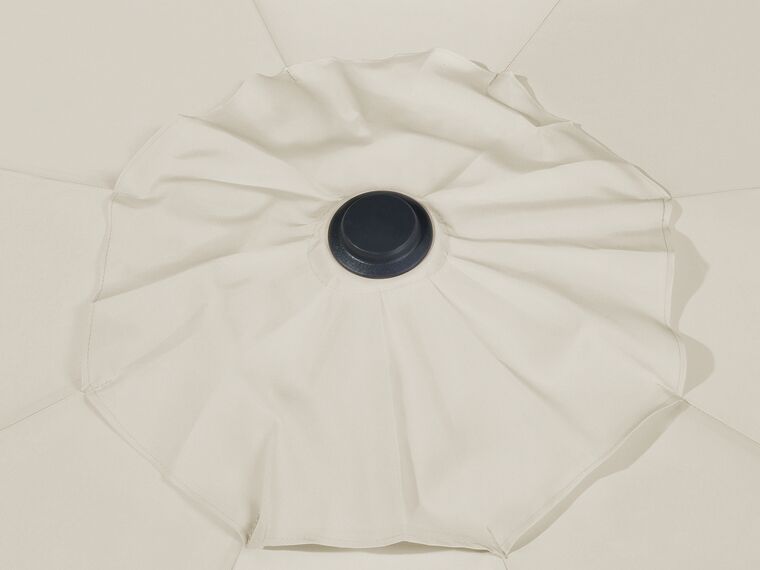 Ombrellone palo centrale da giardino in alluminio Ø 270 cm Beige