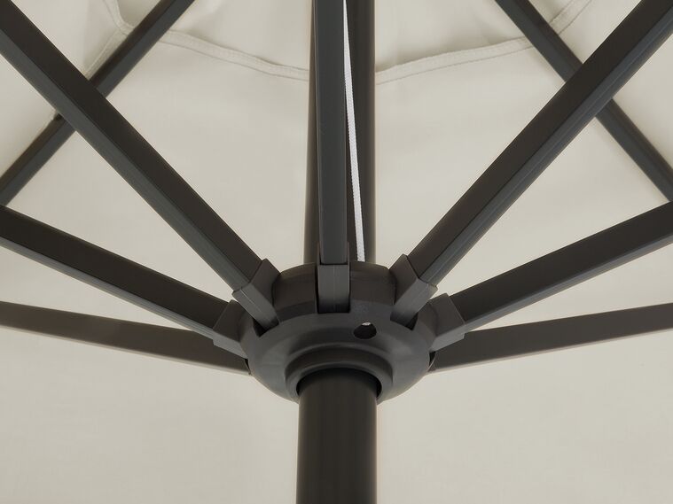 Ombrellone palo centrale da giardino in alluminio Ø 270 cm Beige