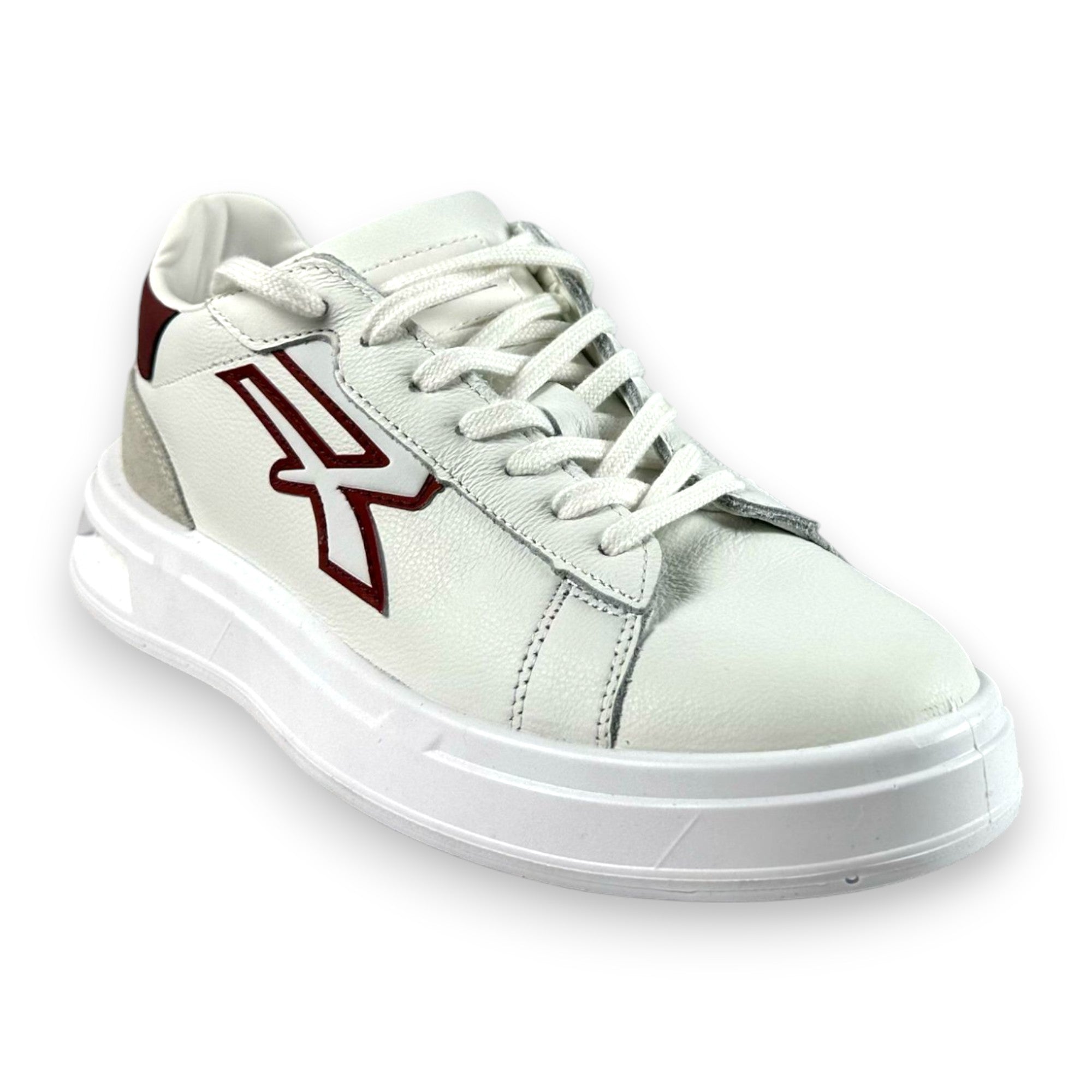 Scarpe sneaker basse antinfortunistiche stile moderno con dettagli scamosciati e bordeaux U-Power Urban Venom