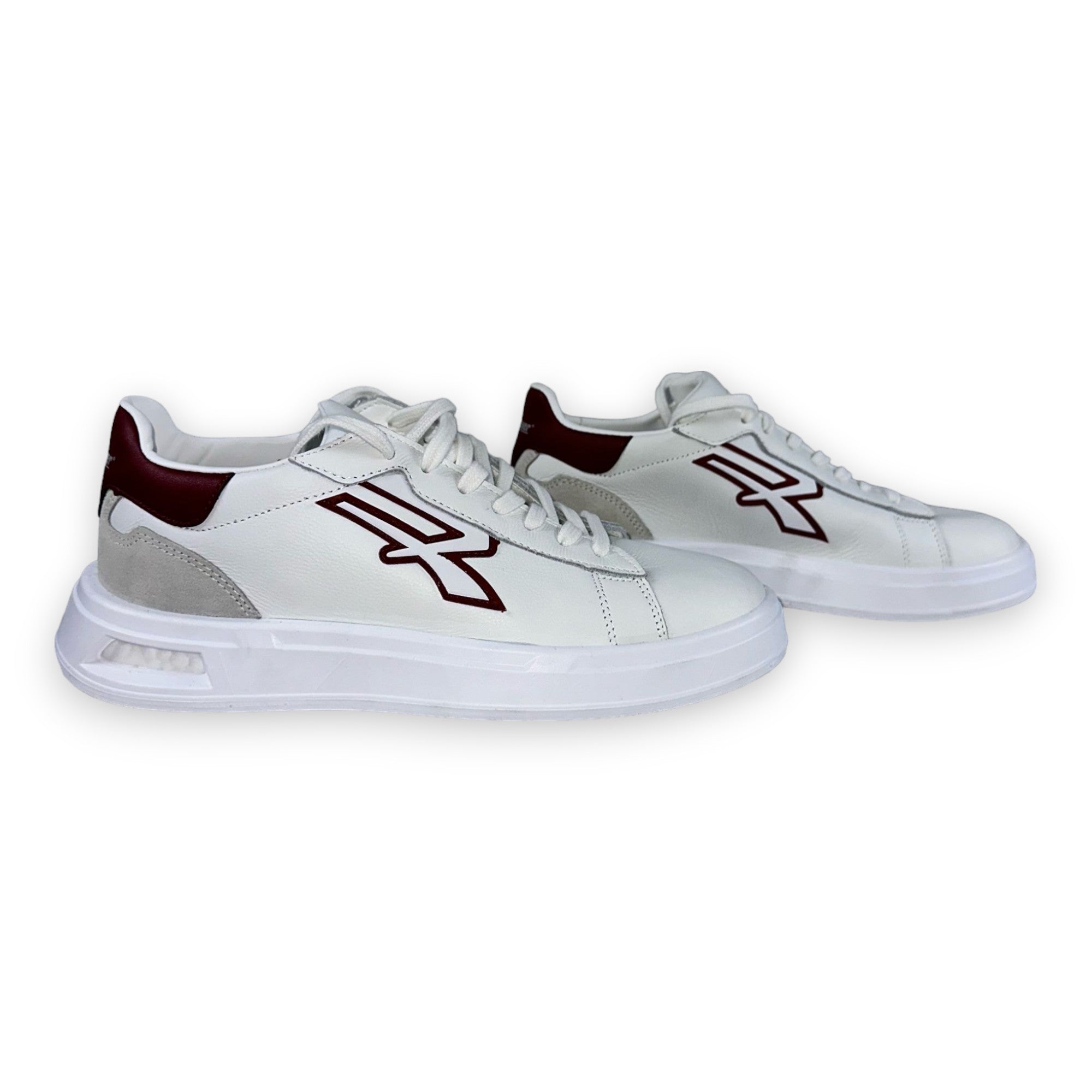 Scarpe sneaker basse stile moderno con dettagli scamosciati e bordeaux U-Power Urban Venom