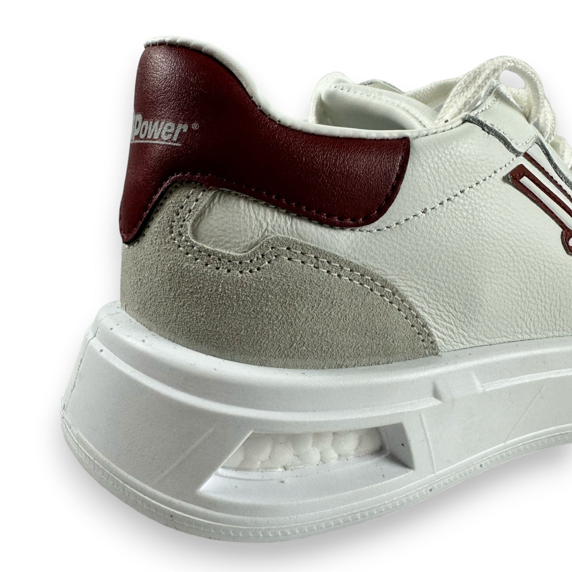 Scarpe sneaker basse antinfortunistiche stile moderno con dettagli scamosciati e bordeaux U-Power Urban Venom