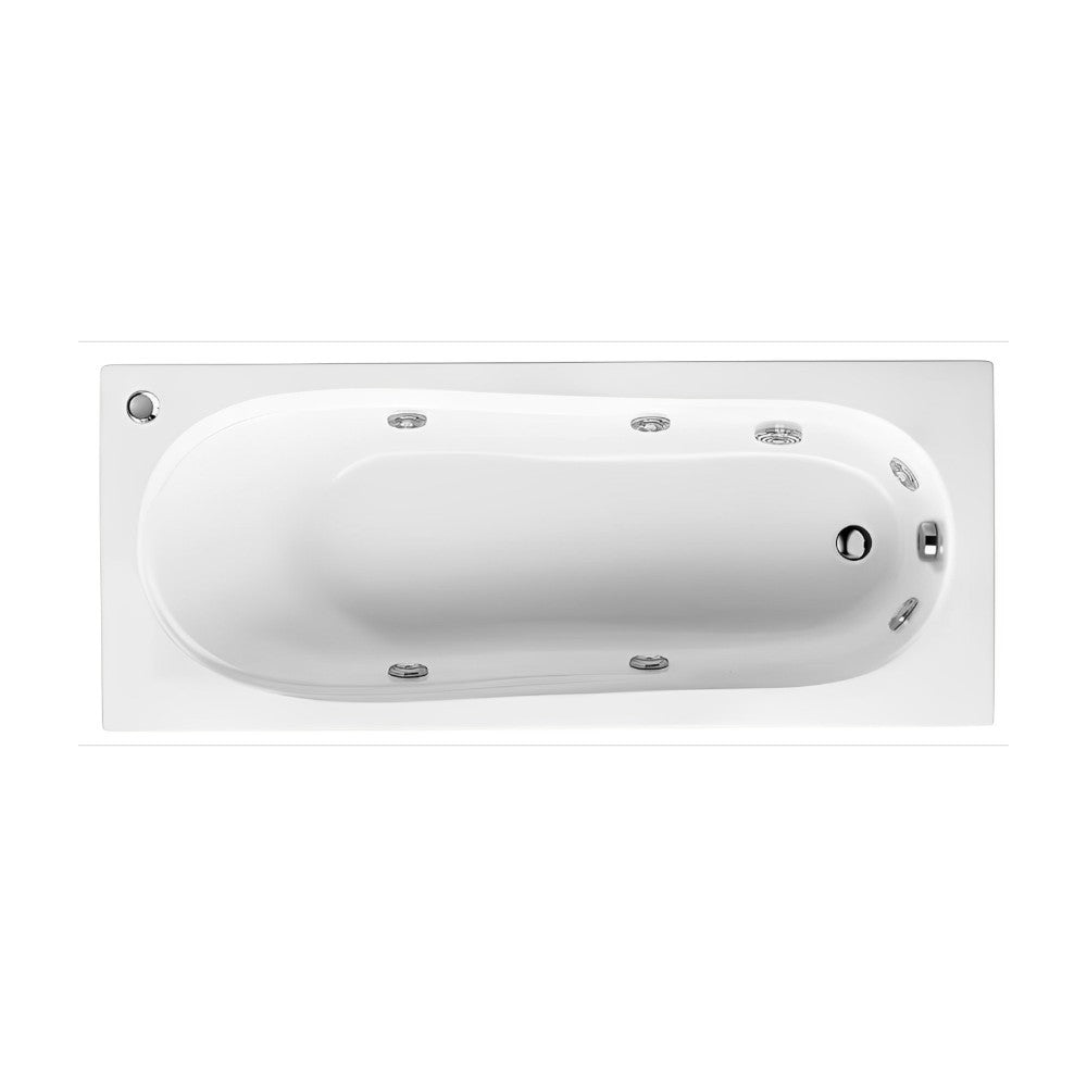 Vasca da bagno idromassaggio rettangolare con telaio e pannelli in acrilico bianco