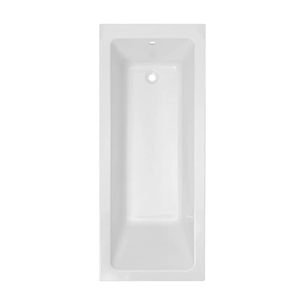 Vasca da bagno rettangolare ad incasso solo guscio in acrilico bianco 170x70 Cm