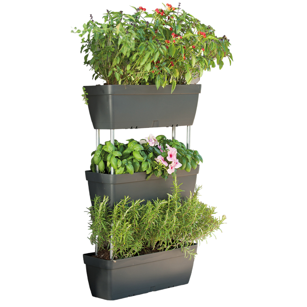 Fioriere verticali sovrapposte modulari 50x17xH80 cm Enjoy