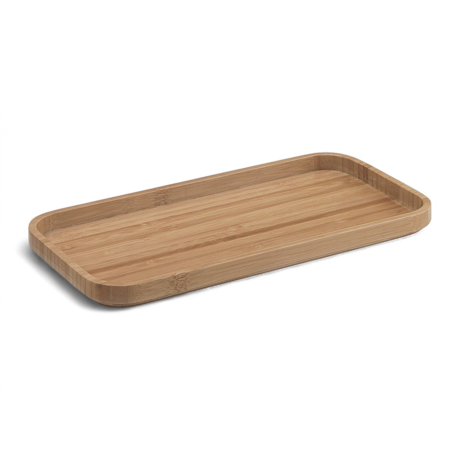 Vassoio porta oggetti 30x15 cm da appoggio da bagno in bamboo Linea Wood