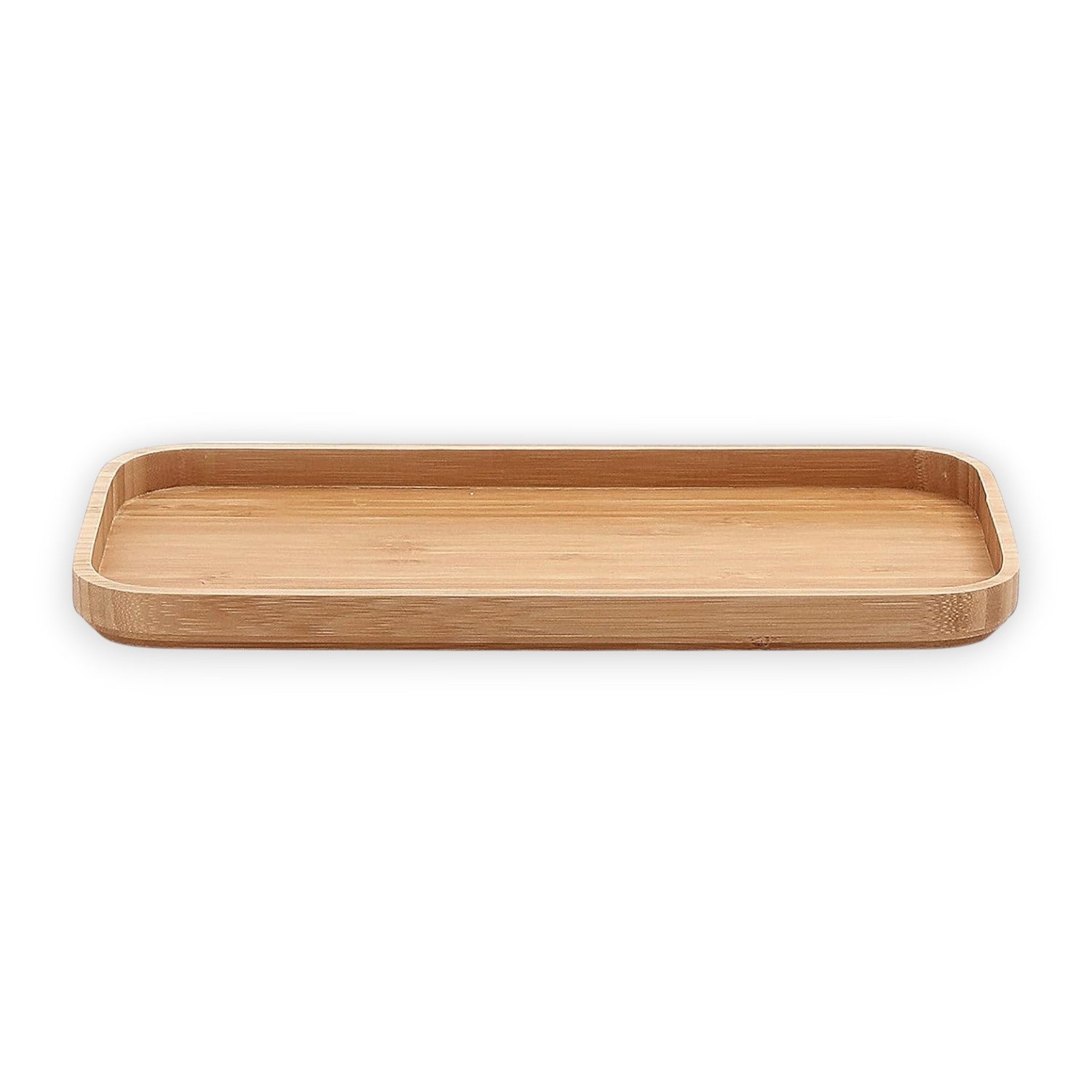 Vassoio porta oggetti 30x15 cm da appoggio da bagno in bamboo Linea Wood