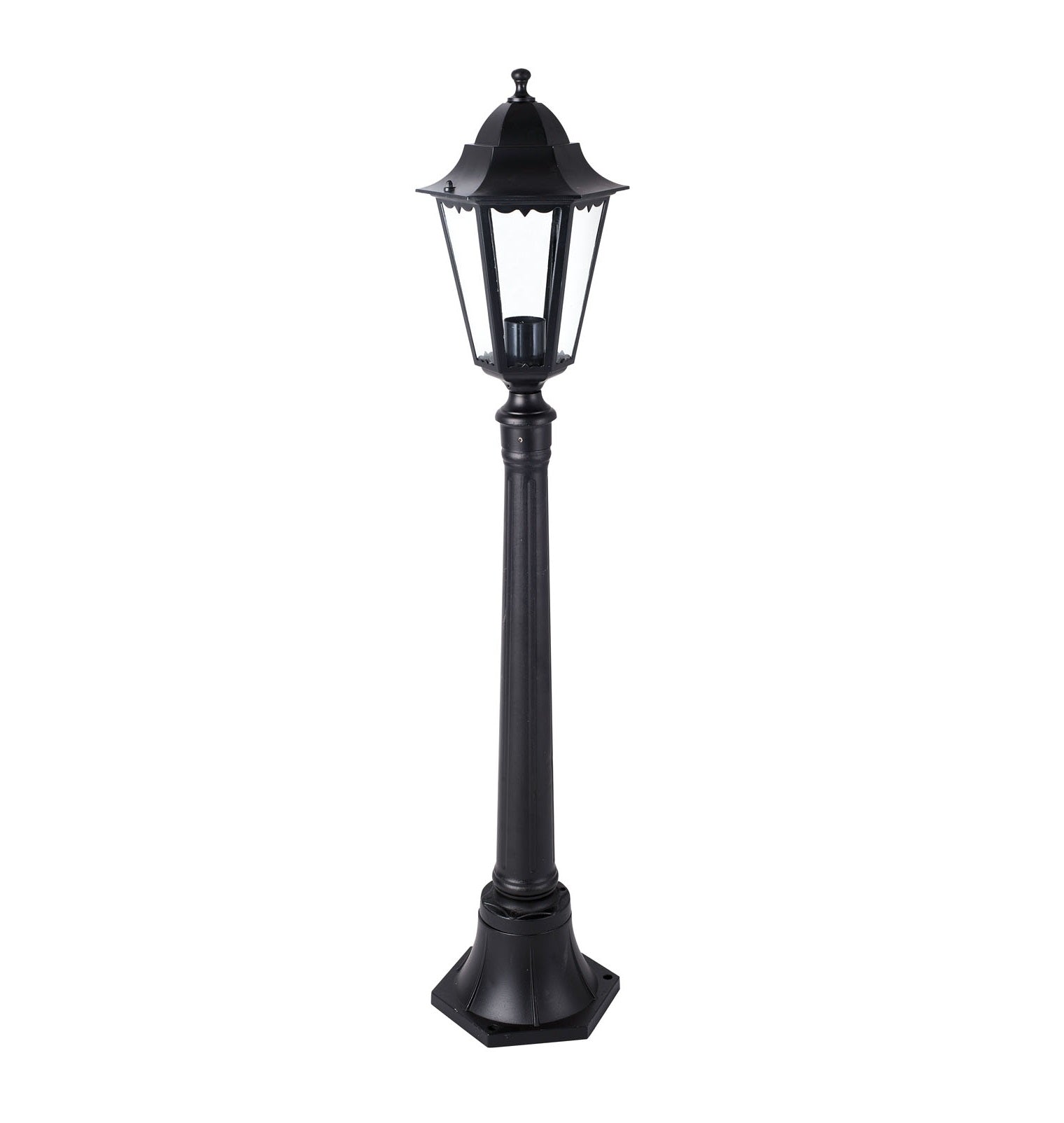 Lanterna Minerva su piantana Nero H120cm nero opaco in alluminio pressofuso