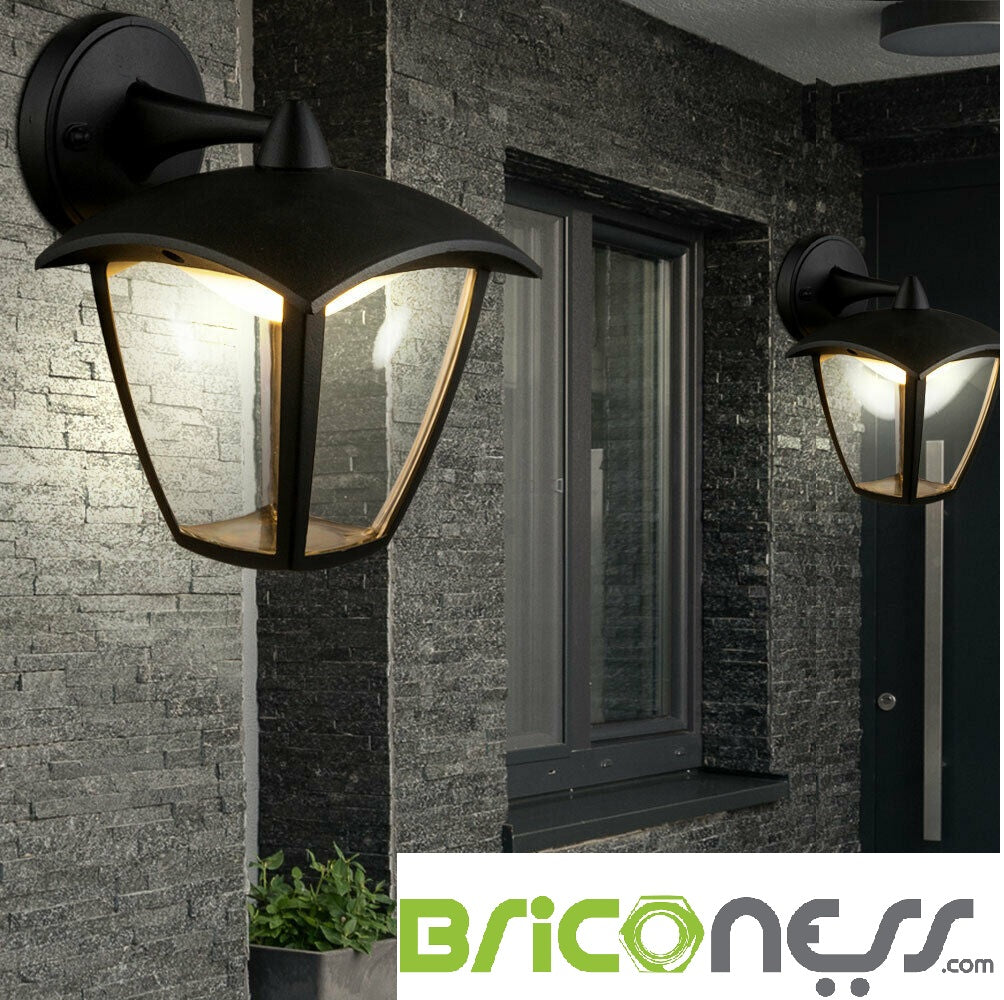 Lanterna LED Selene a muro per esterno in alluminio pressofuso Nero 7W con braccio superiore o inferiore