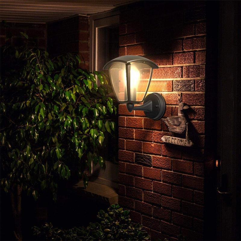 Lanterna LED Selene a muro per esterno in alluminio pressofuso Nero 7W con braccio superiore o inferiore