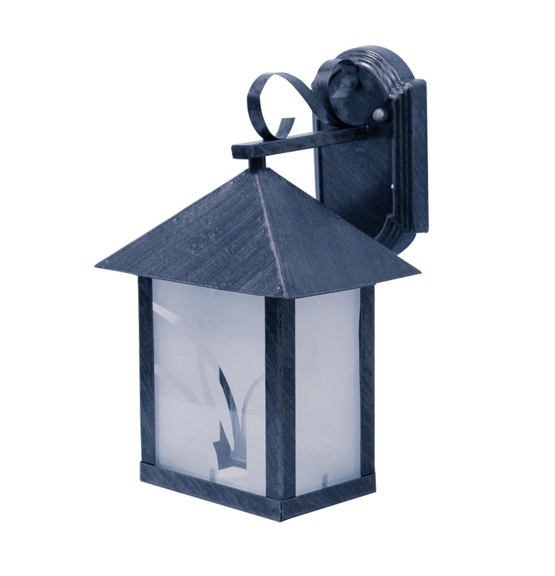 Lanterna a muro da esterno in metallo Nero Argento E27 Mediterraneo Ventotene Garden Deluxe Collection