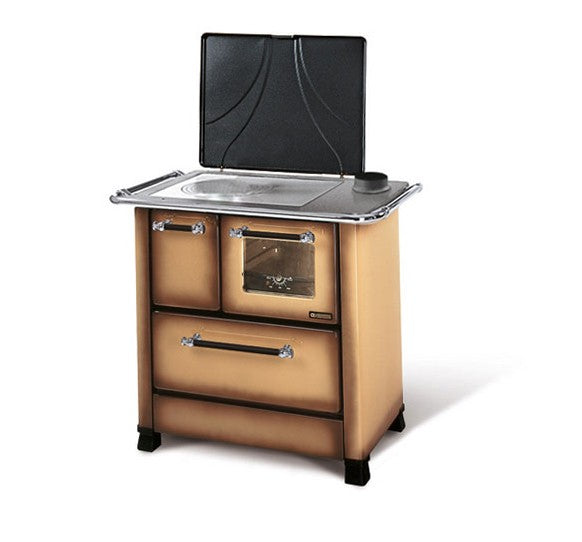 Stufa Cucina a legna in acciaio porcellanato con forno Romantica 3,5