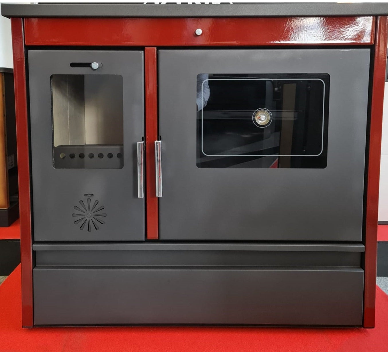 Stufa Cucina a Legna struttura in acciaio con forno 11,91 kW K-line Prestige