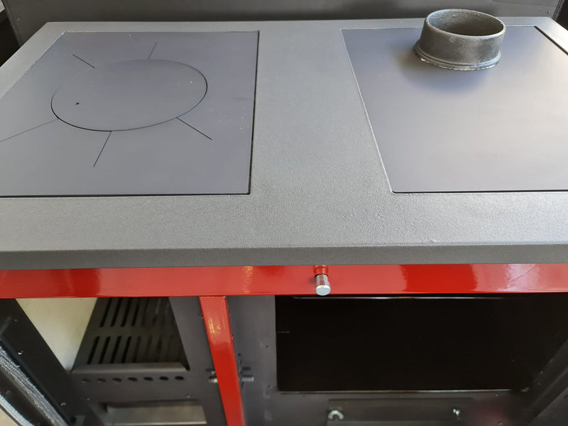 Stufa Cucina a Legna struttura in acciaio con forno 11,91 kW K-line Prestige