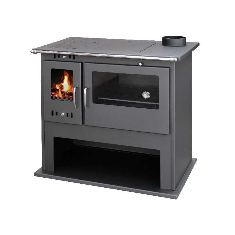 Cucina stufa a Legna con forno antracite 10.5 kw Folk Superior