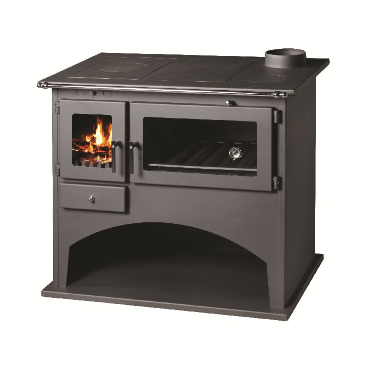 Cucina stufa a Legna con forno antracite 10.5 kw Folk