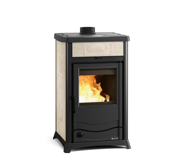 Termostufa a legna color Pergamena Rossella Plus Evo DSA 4.0