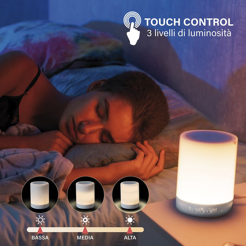 Lampada touch con speaker integrato e led colorati cassa bluetooth Light Music