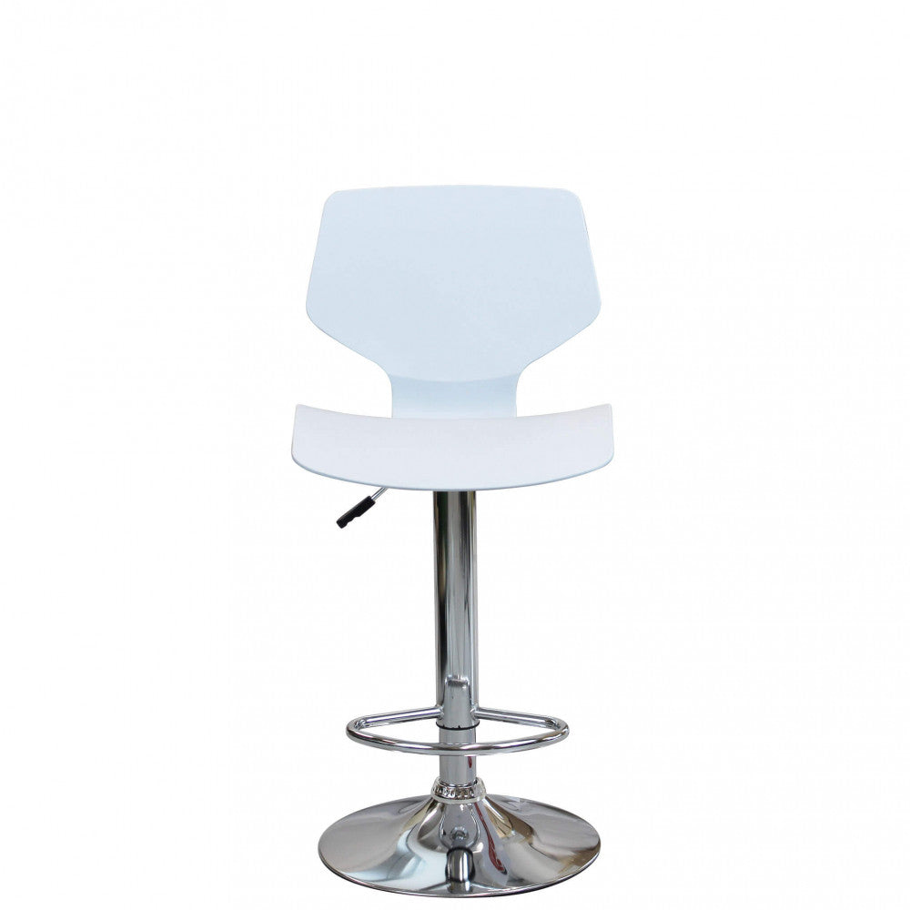 Sgabello da interno con struttura in acciaio regolabile e seduta in polipropilene High Stool