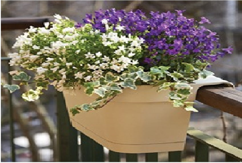 Vaso Balconiera B-Smart in resina con sottovaso e distanziale