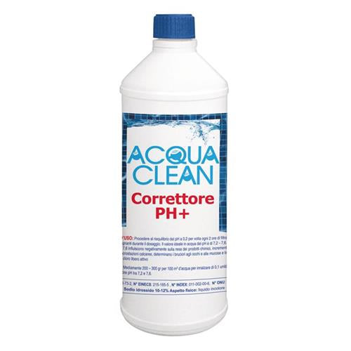 Correttore liquido PH+ per piscine 1Kg Acqua Clean