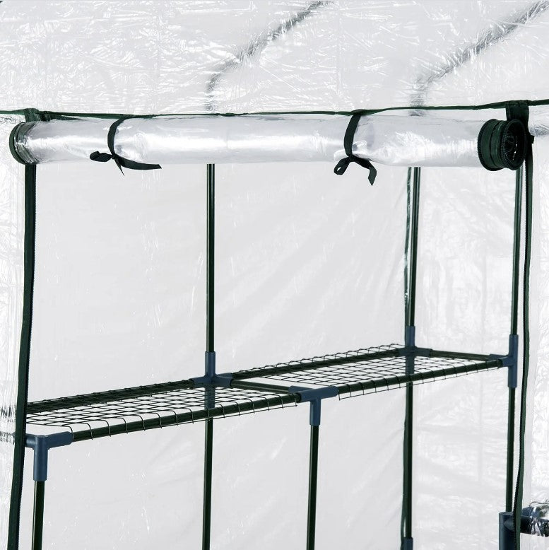 Serra in acciaio copertura PVC L143xP143xH195 cm Garden Cottage Brixo