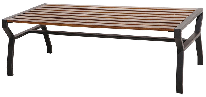 Tavolino con doghe in legno L122xP60xH42 cm Valy Garden Deluxe Collection