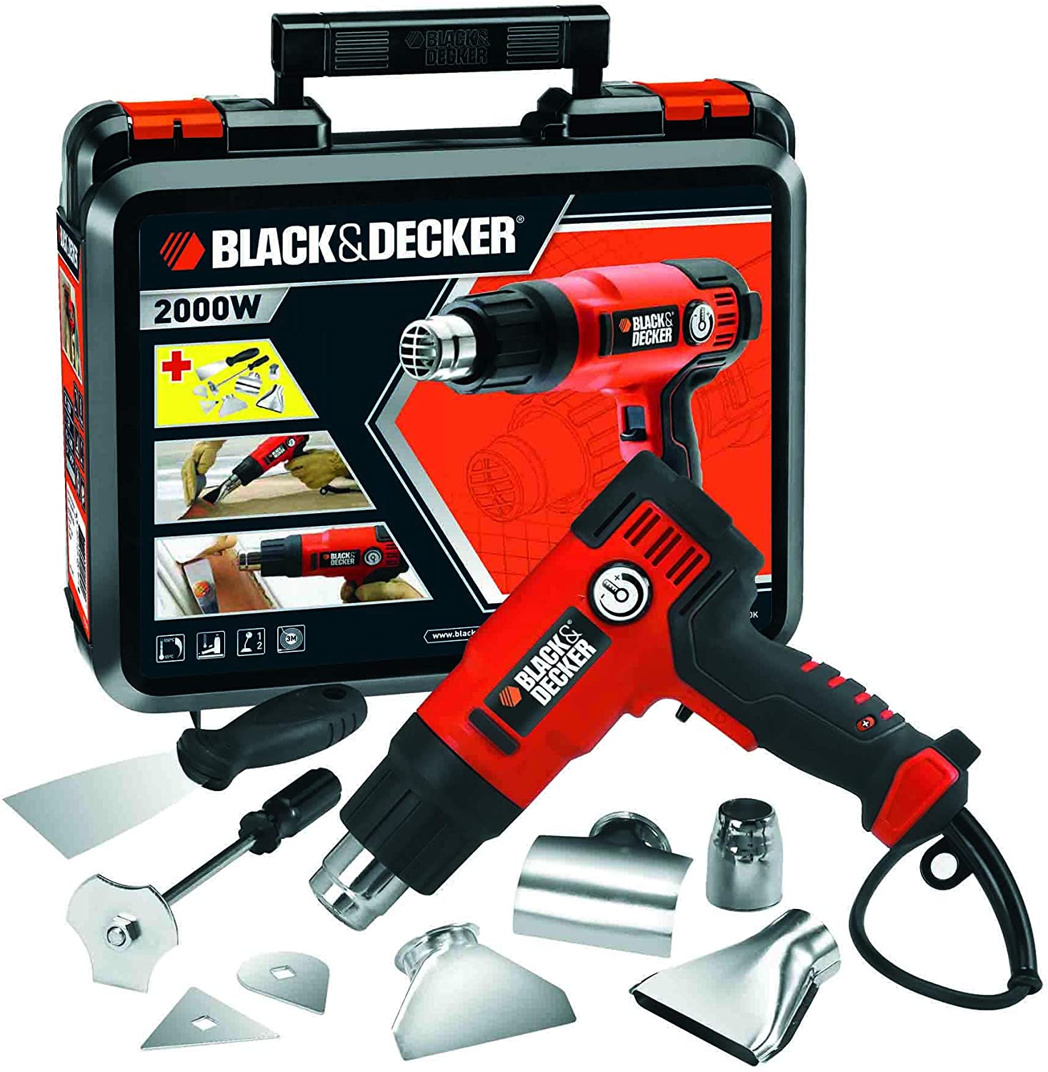 Pistola termica Sverniciatore 2000W con accessori BLACK+DECKER KX2200K