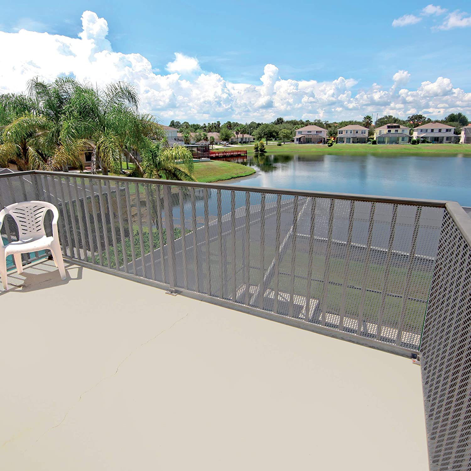 Rete PVC per recinzione giardino leggera Colorado Maglia 10x10mm Silver Le Reti Americane