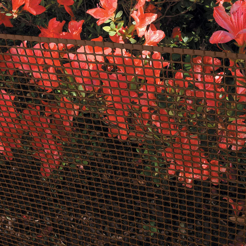 Rete PVC per recinzione giardino leggera Colorado Maglia 10x10mm Marrone Le Reti Americane