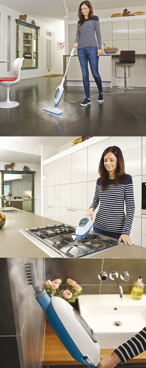 BLACK+DECKER FSMH13E5-QS Scopa a Vapore Lavapavimenti Professionale Steam Mop 5in1