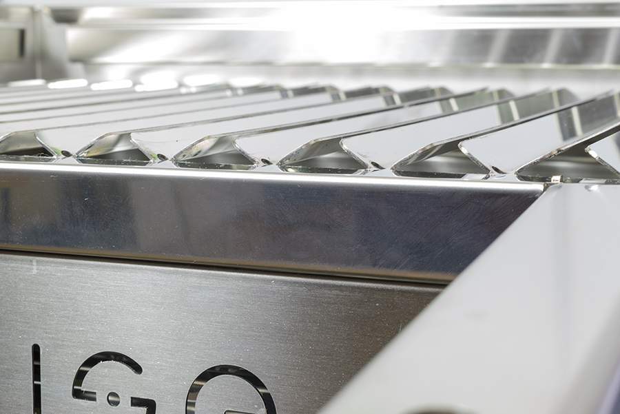 Griglia in acciaio INOX con raccogligrasso per BBQ con piano di cottura 60x40