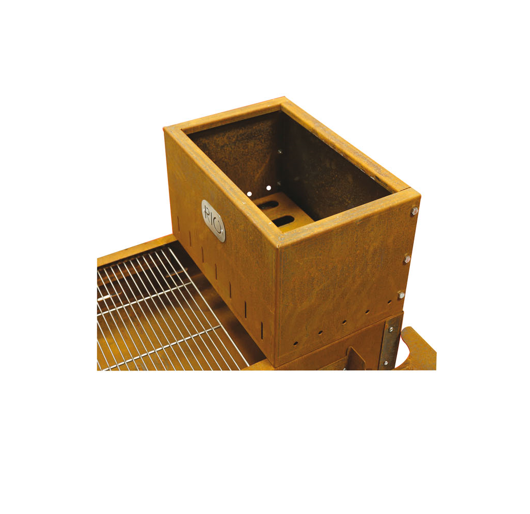 Barbecue a legna e carbone in acciaio Corten EL GAUCHO