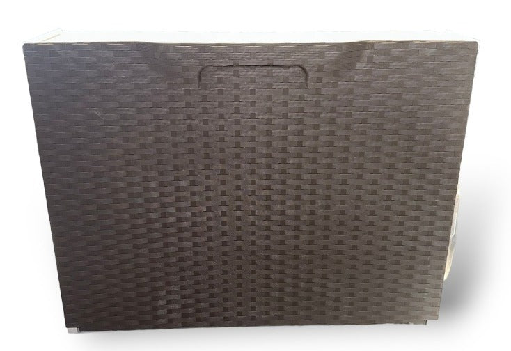 Scarpiera modulare impilabile con sportello largo effetto rattan Harmony