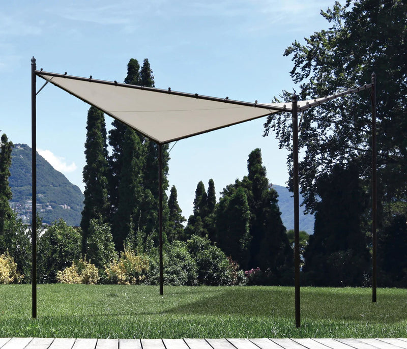 Gazebo 350x350 cm da esterno giardino con struttura in acciaio resiste –  Briconess Business Italia