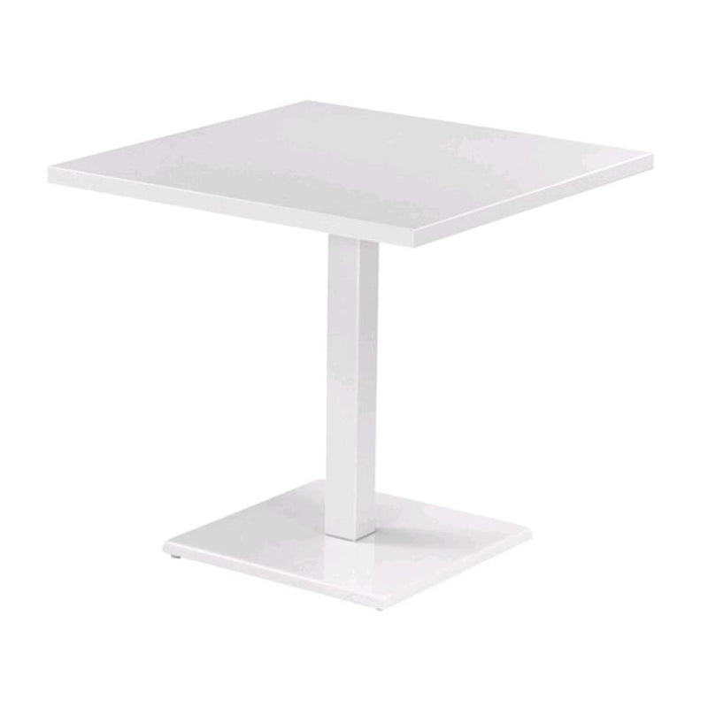 Tavolo a colonna quadrato 70x70 cm da esterno bar e pub in alluminio Rodi