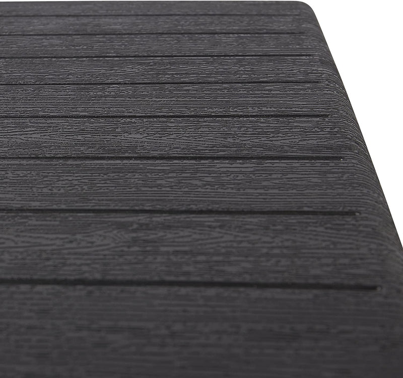 Tavolo pieghevole in acciaio e piano in polietilene effetto legno 78x78xH74 Metalwood