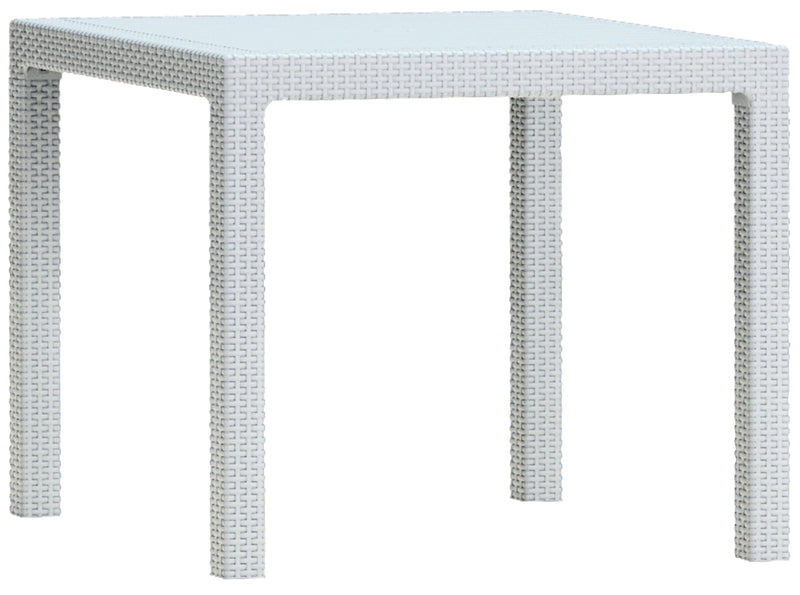 Tavolo in resina quadrato effetto rattan bianco Quartet Table