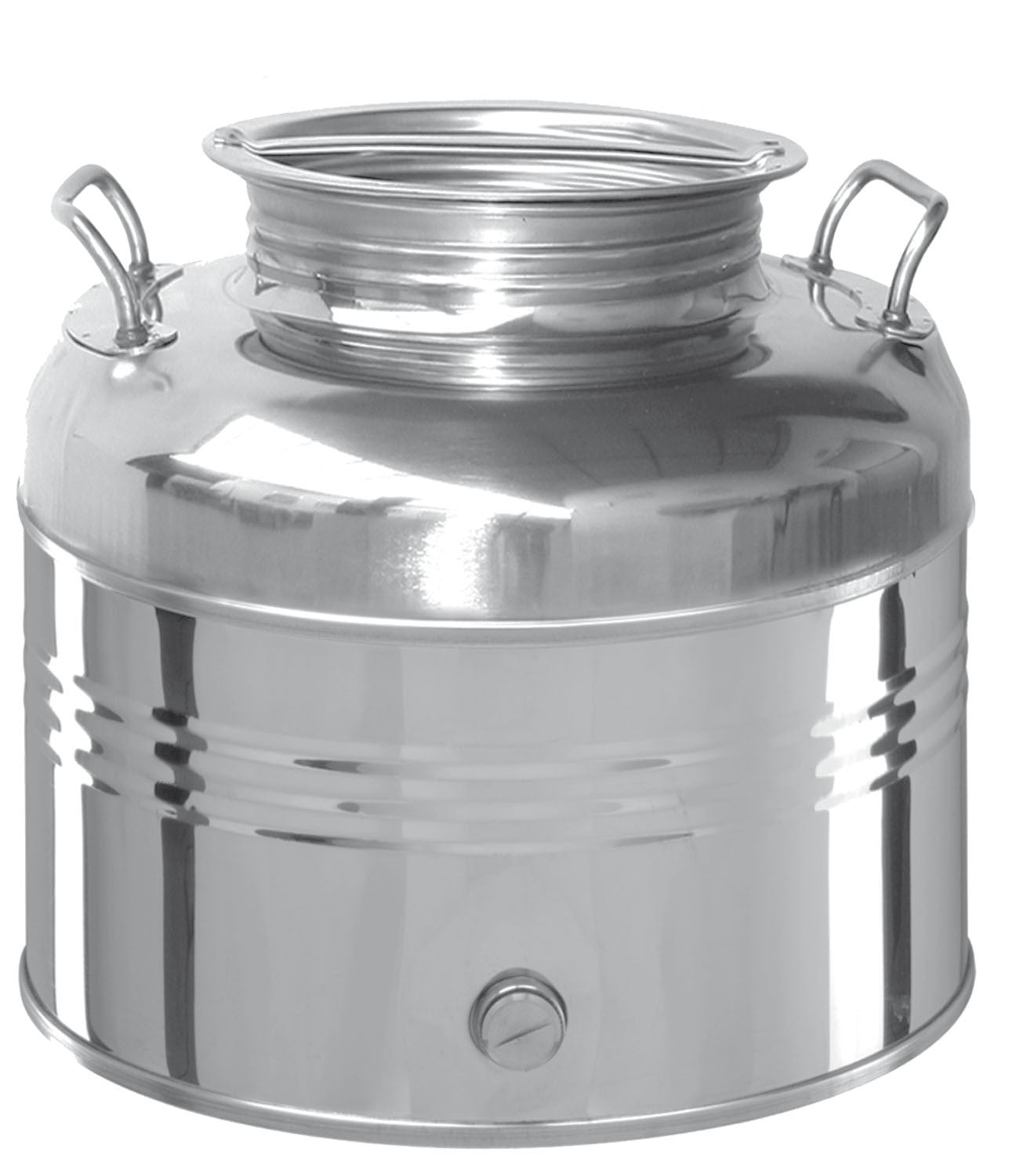 Contenitore fusto bidone acciaio inox 15 litri per olio OliVari