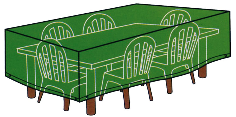 Telo Cover protettiva 180x270xH90 cm per tavoli rettangolari con sedie