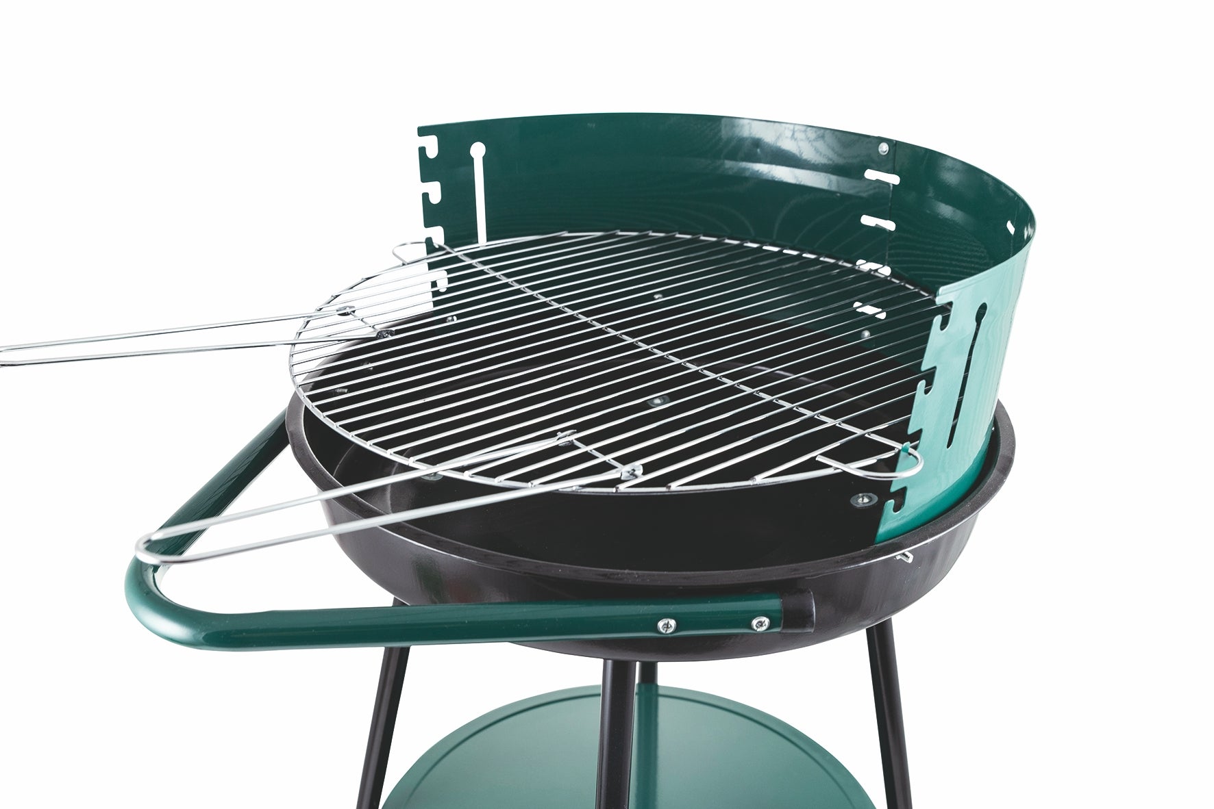 Barbecue tondo griglia in acciaio inox  struttura in metallo  ri