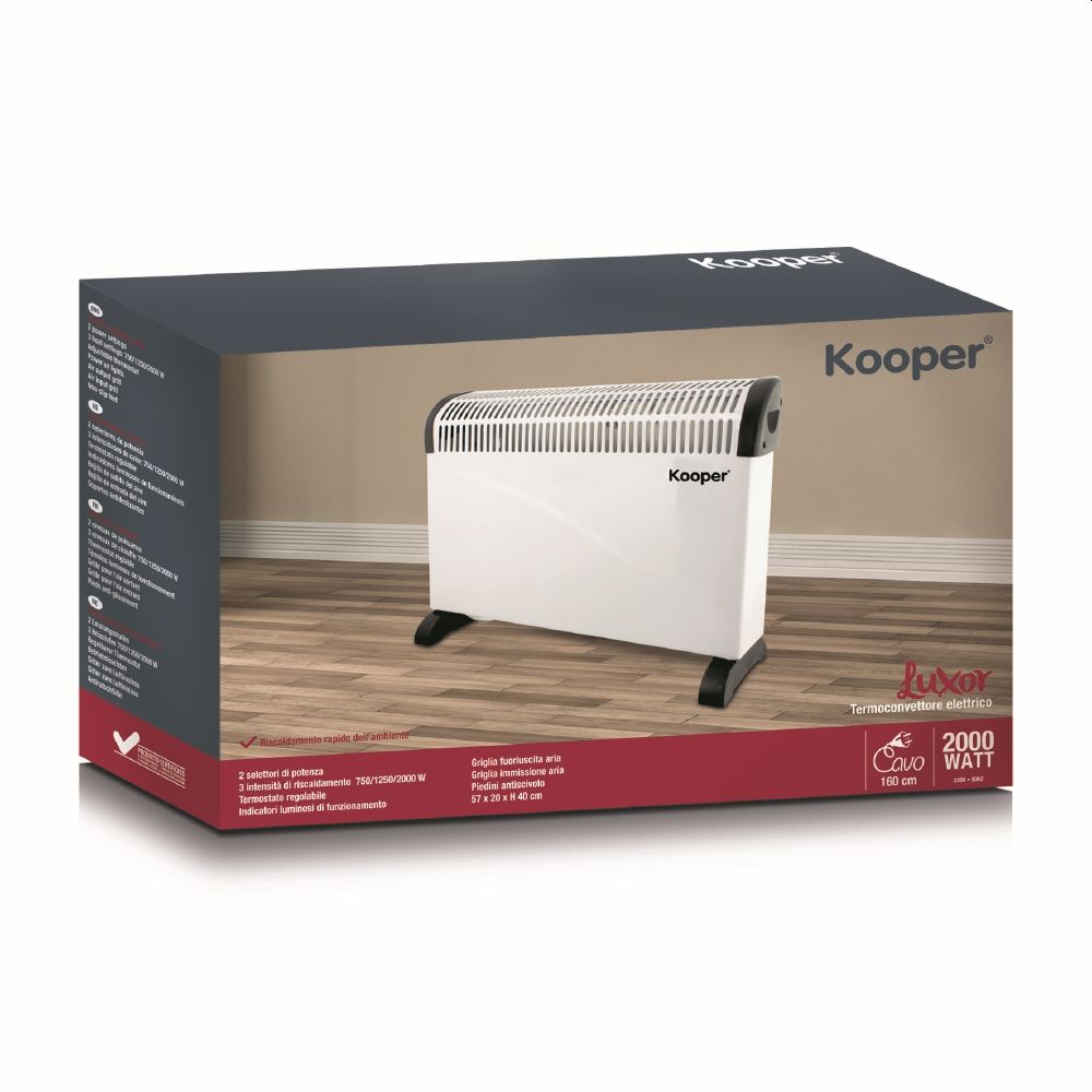 Termoconvettore elettrico 2000 W, Kooper