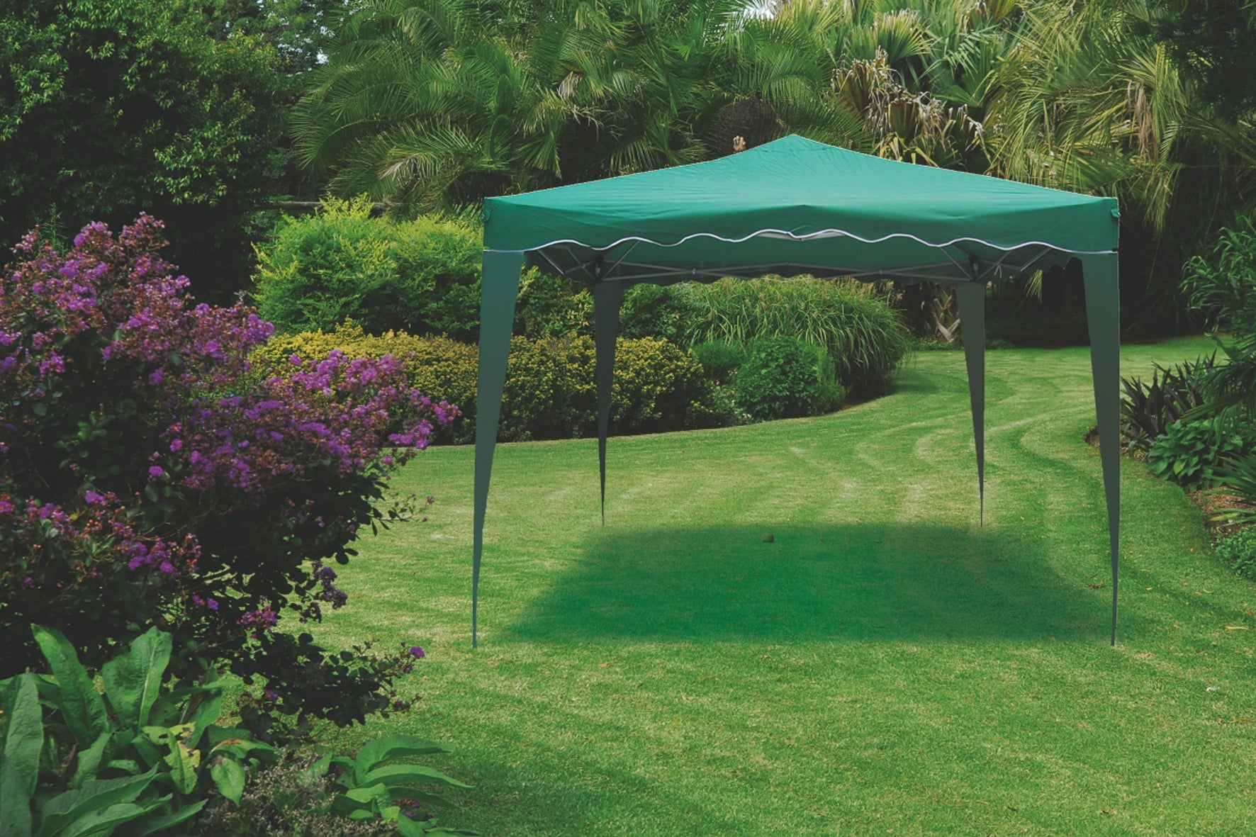 Gazebo estensibile chiudibile 3x3 mt in metallo e poliestere Leroy