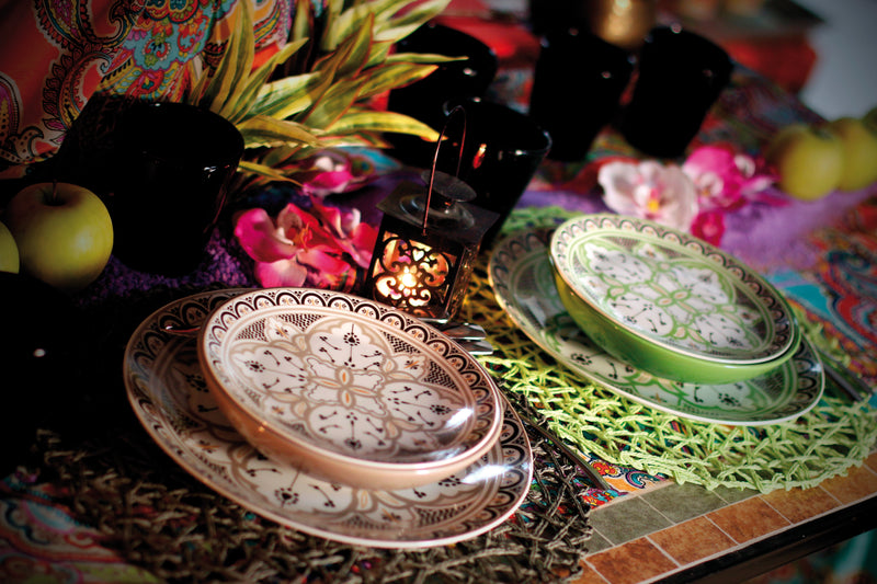Servizio piatti da tavola in porcellana 18 pezzi Marocco