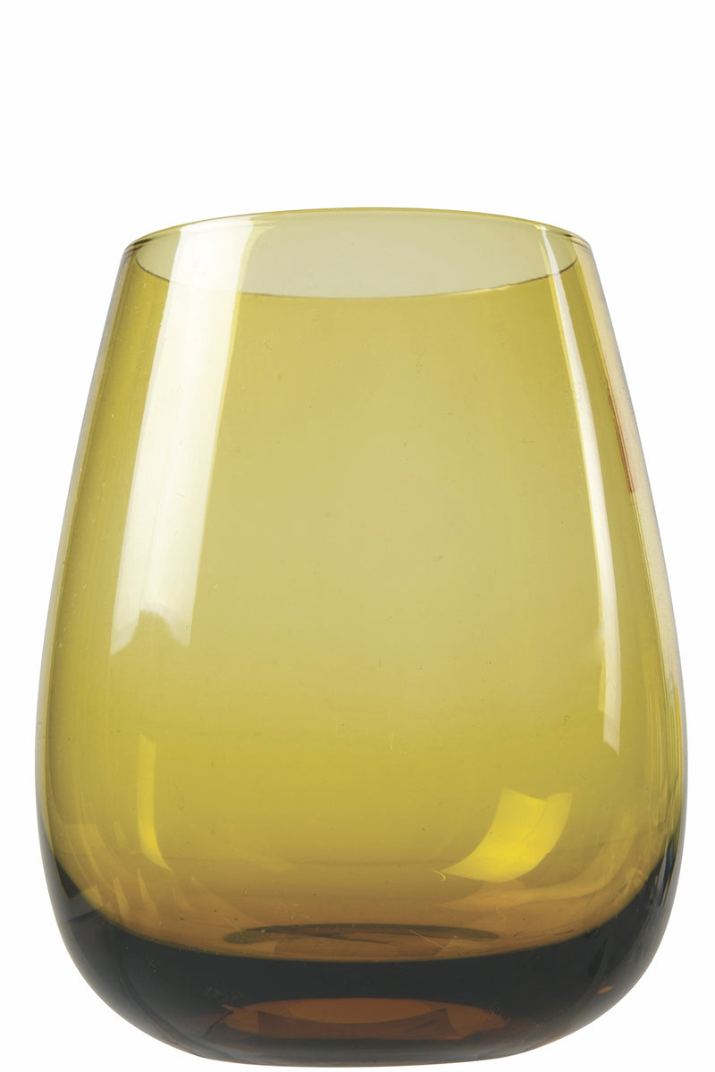 Bicchieri in vetro colorato set 6 bicchieri acqua Happy Hour 428 ml