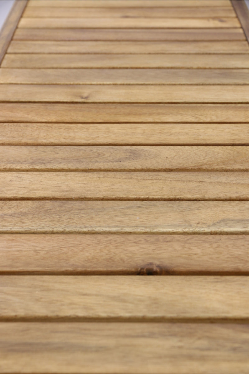 Bali Panca rettangolare in legno di acacia 3 posti  l.150xp.40xh
