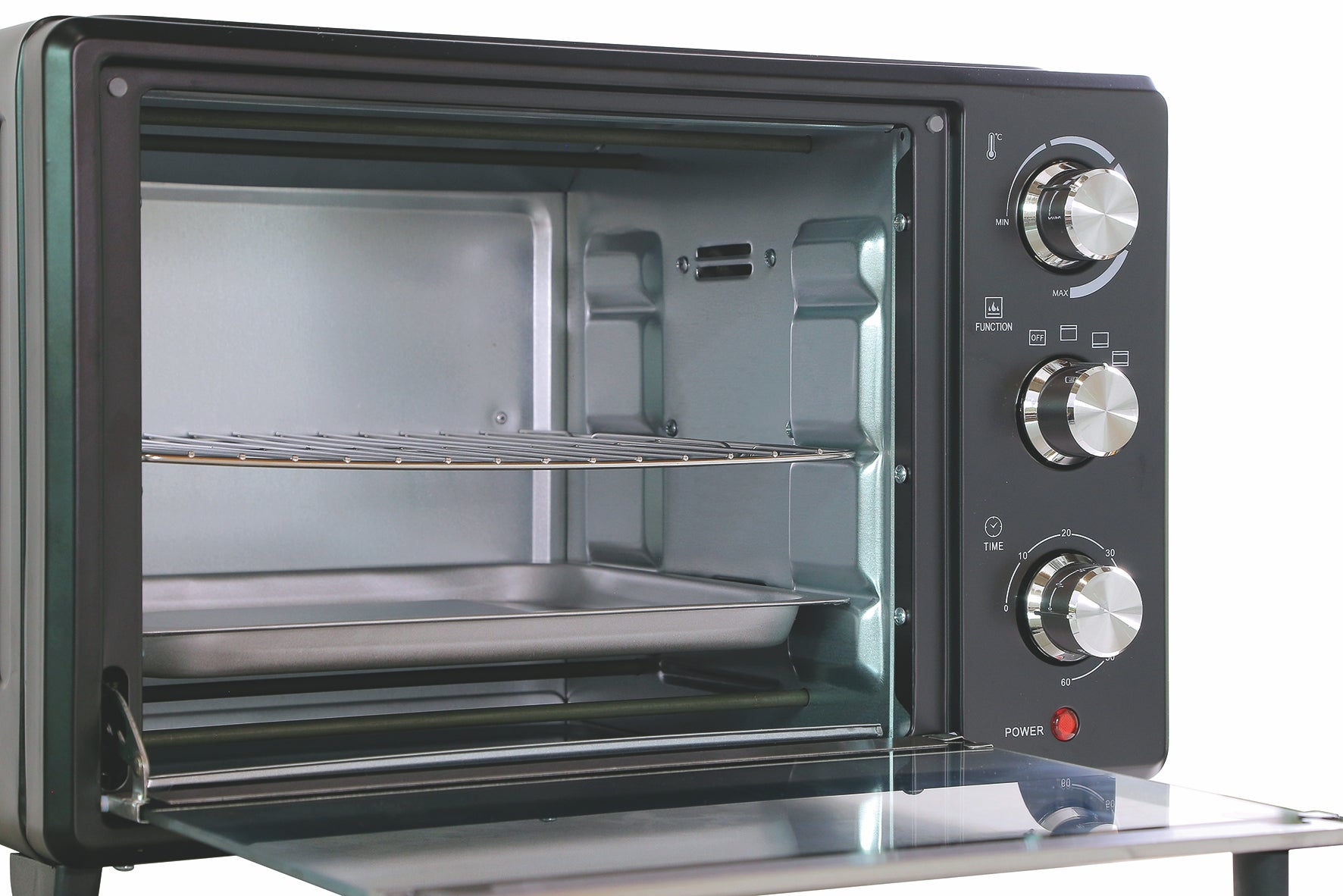 Forno elettrico 30 l in acciaio vetro temperato  3 programmi di