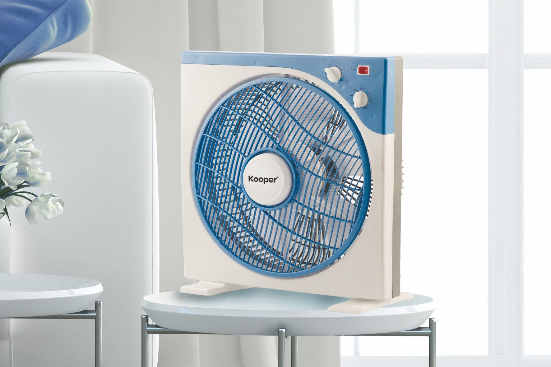 Ventilatore box da tavolo con timer 60 minuti  3 velocità 45W  A