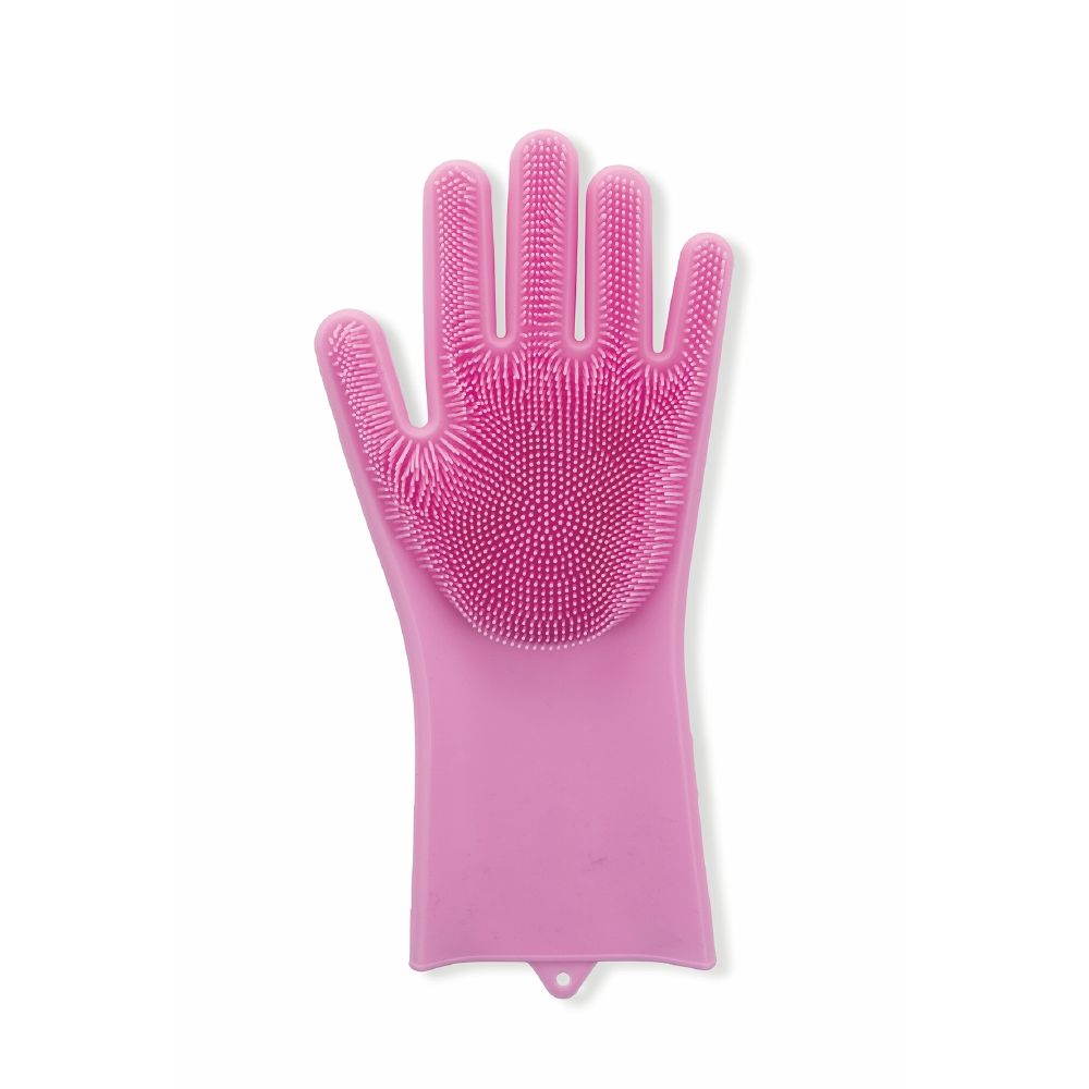 Set 2 guanti mulituso in silicone con setole