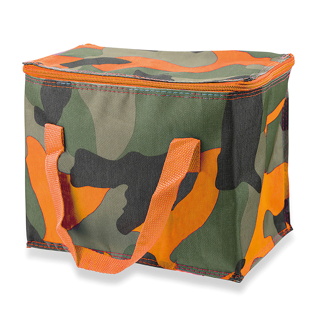 Borsa termica in tessuto impermeabile con decoro mimetico camouflage 20 litri